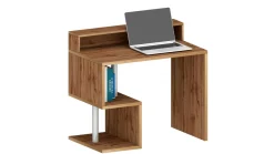 Scrivanie > Dmora Scrivania lineare rovere 109x48cm con 3 cassetti - Franklin Marrone Rovere