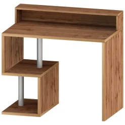 Scrivanie > Dmora Scrivania lineare rovere 109x48cm con 3 cassetti - Franklin Marrone Rovere