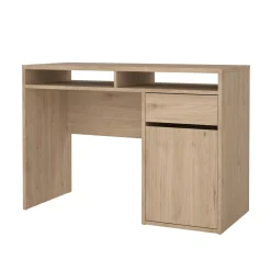 Scrivanie > Dmora Scrivania lineare rovere 110x48cm con 3 cassetti - Huaning Marrone Rovere
