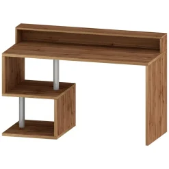 Ufficio|Camera Da Letto > Dmora Scrivania lineare rovere 140x60cm con supporto computer - Yemyin Marrone Rovere