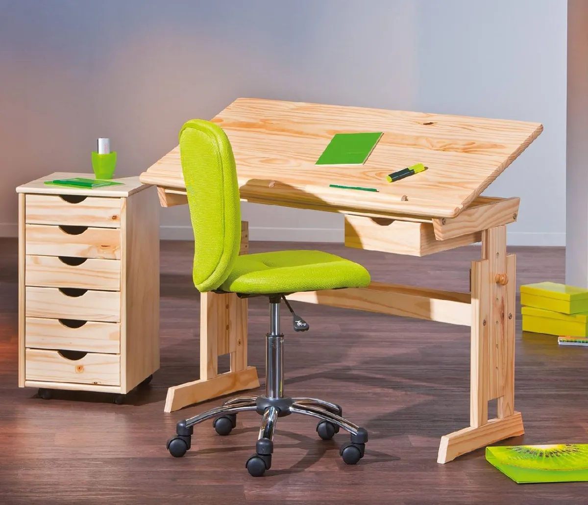 Scrivanie > Dmora Scrivania Materiale Piano in Legno Massello Colore Ripiano Marrone 109x55x63h cm, Sfumatura Colore Struttura Quercia - Carfizzi Marrone Quercia