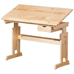 Scrivanie > Dmora Scrivania Materiale Piano in Legno Massello Colore Ripiano Marrone 109x55x63h cm, Sfumatura Colore Struttura Quercia - Carfizzi Marrone Quercia