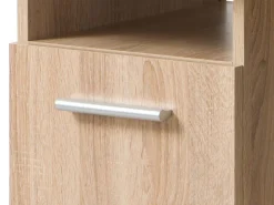 Scrivania Marrone Rovere 2 Ripiani 3 Vani 100x50x74.5h cm, Un'anta - Tiriolo