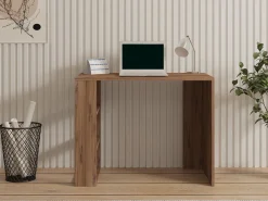 Scrivania Marrone Rovere Scuro 3 Ripiani 2 Vani 90x50x70h cm, Colore Ripiano Marrone - Roghudi