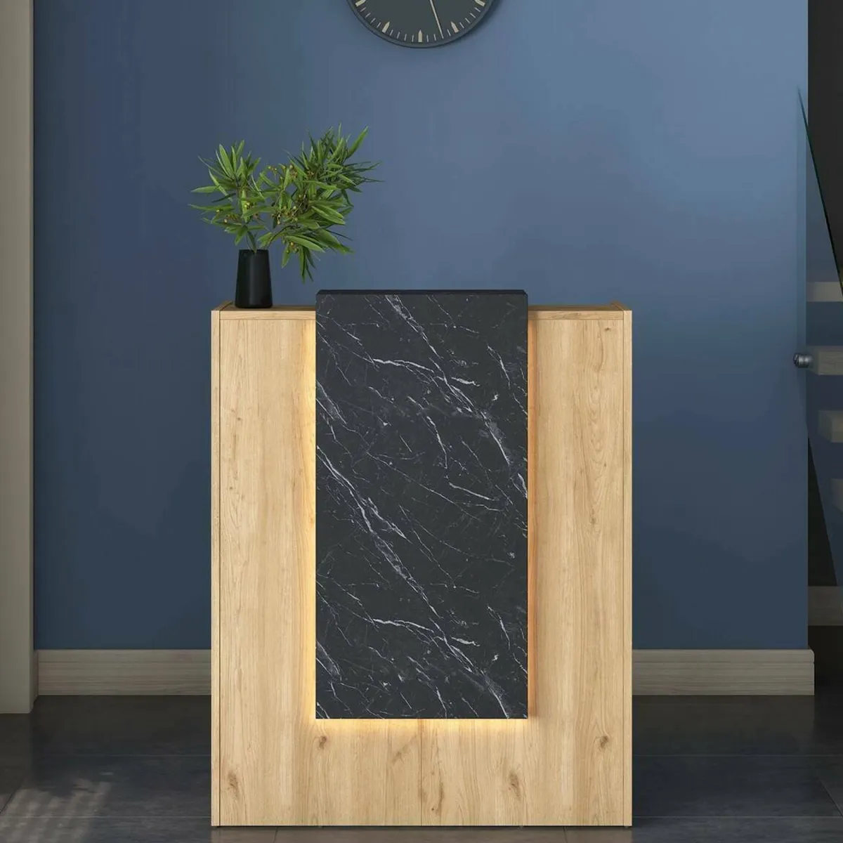 Scrivanie > Dmora Scrivania No noce 90x40cm con 1 cassetto - Mappano Marrone Noce