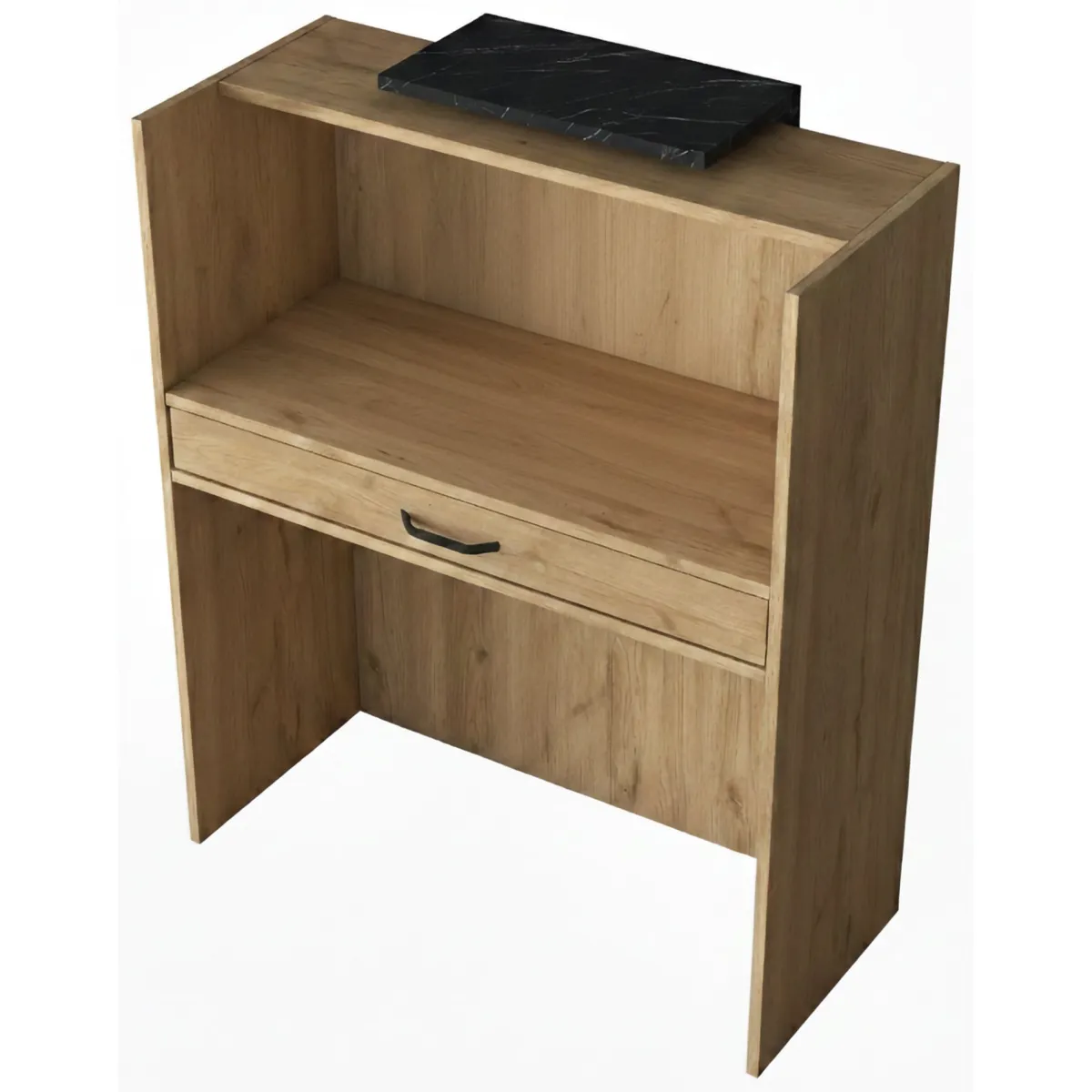 Scrivanie > Dmora Scrivania No noce 90x40cm con 1 cassetto - Mappano Marrone Noce
