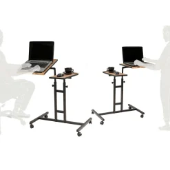 Scrivanie > Dmora Scrivania quercia e nera 67x45cm con supporto computer - Cairoli Nero, Marrone Quercia