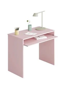Scrivania Rosa un Ripiano Materiale Piano in Legno Nobilitato 90x54x79h cm, Colore Ripiano Rosa - Ajeje