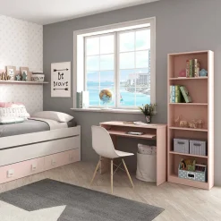 Scrivania Rosa un Ripiano Materiale Piano in Legno Nobilitato 90x54x79h cm, Colore Ripiano Rosa - Ajeje
