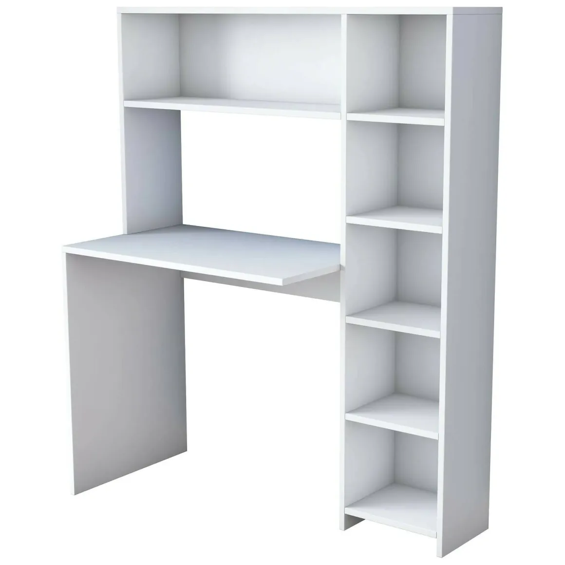 Scrivania studio bianca 113x40cm con libreria - Arapaho