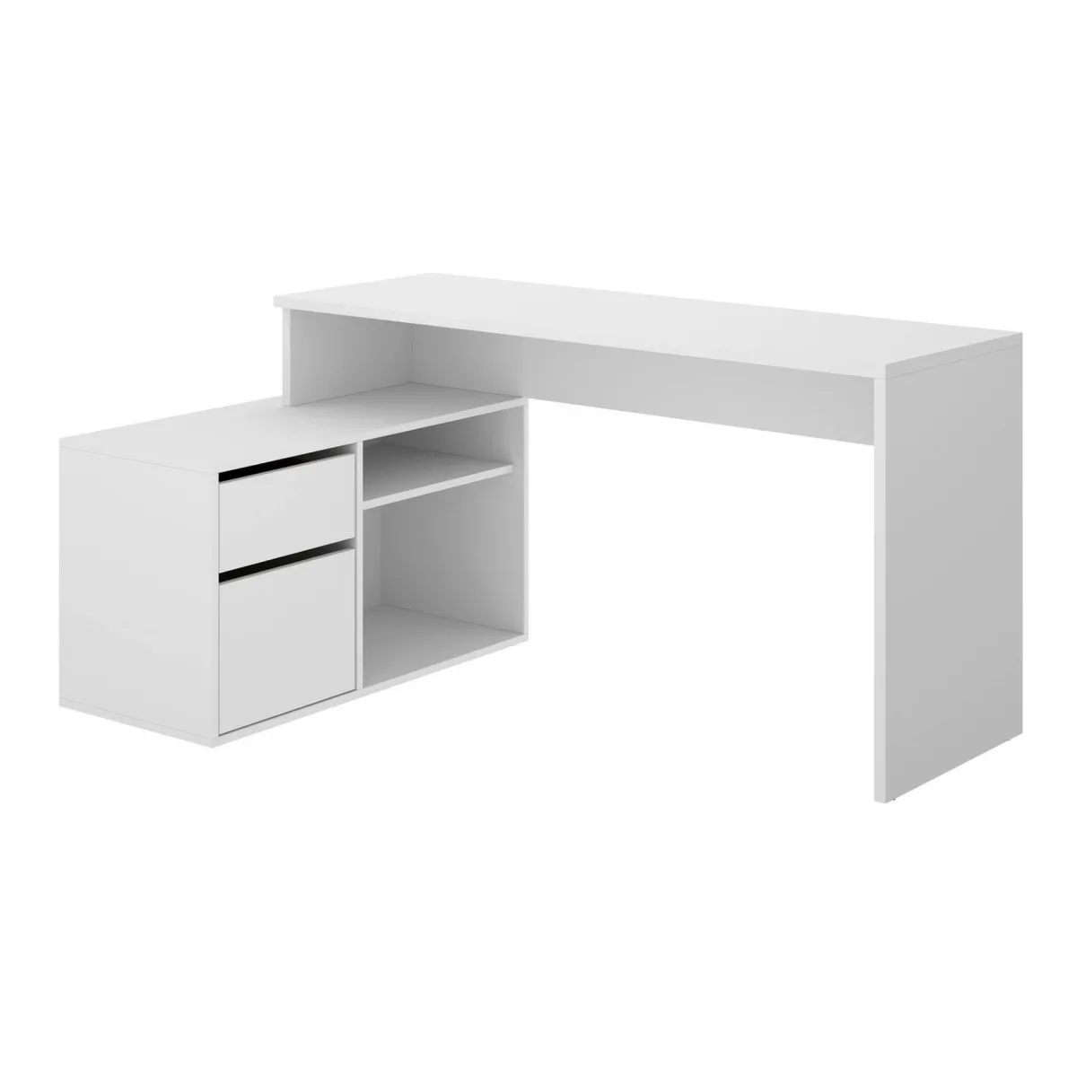 Ufficio|Camera Da Letto > Dmora Scrivania ufficio bianca 139x92cm con 1 cassetto - Andor Bianco