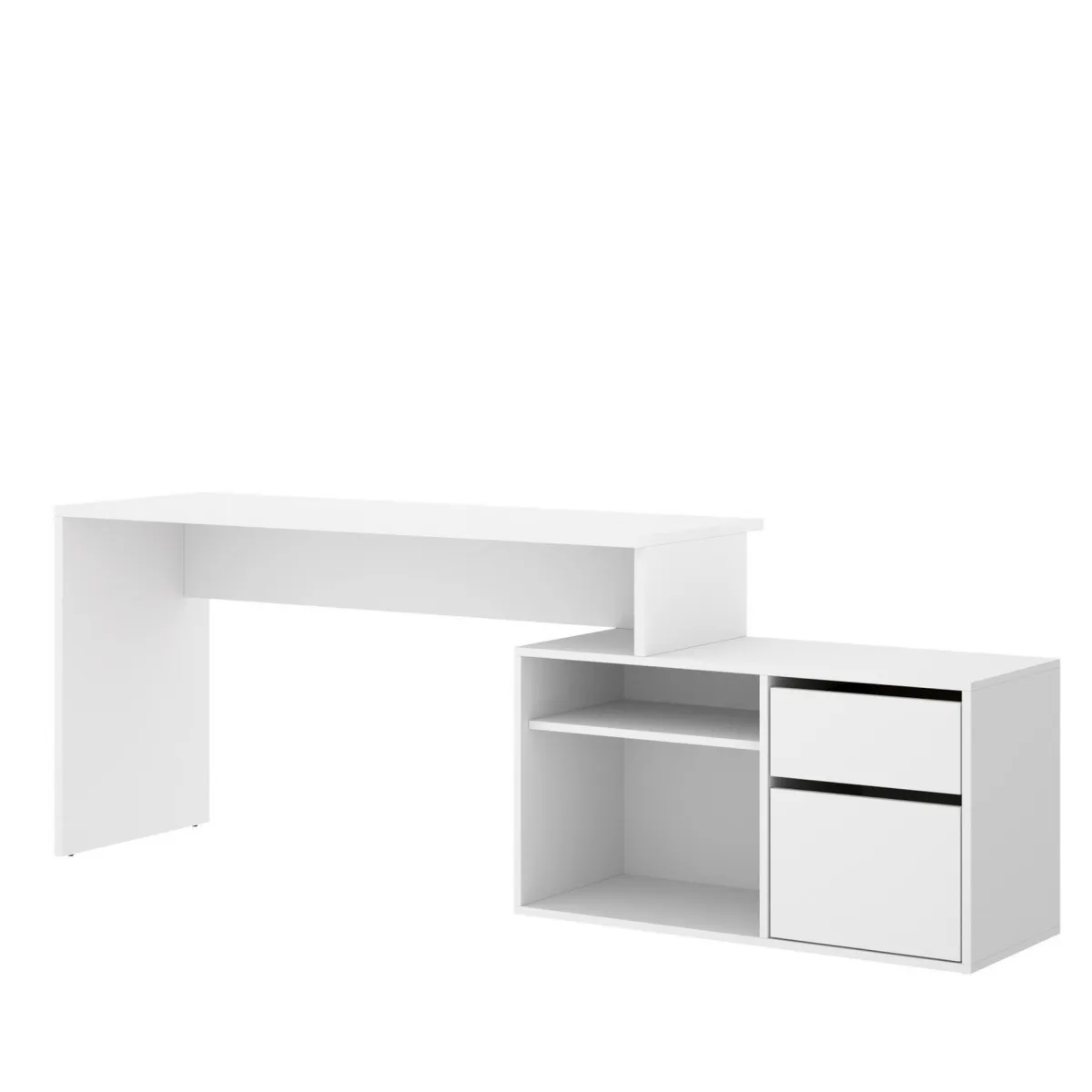 Ufficio|Camera Da Letto > Dmora Scrivania ufficio bianca 139x92cm con 1 cassetto - Andor Bianco