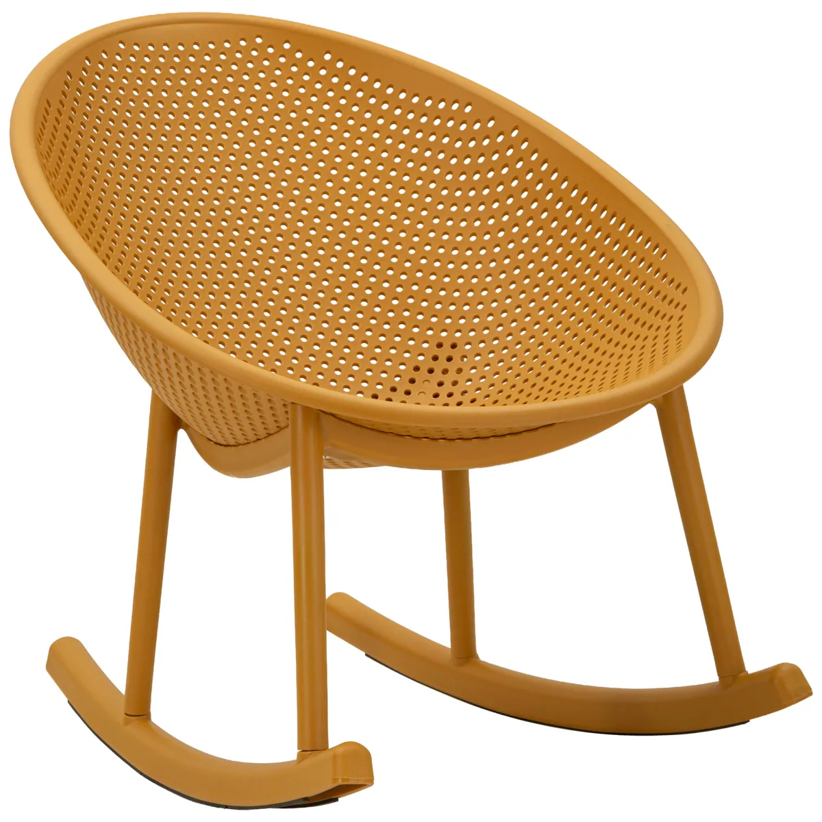 Sedie > Dmora Sedia 2 Sedie a Dondolo, Adatto per Indoor/outdoor, Materiale Struttura in Plastica - Phunt Arancione