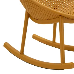 Sedie > Dmora Sedia 2 Sedie a Dondolo, Adatto per Indoor/outdoor, Materiale Struttura in Plastica - Phunt Arancione