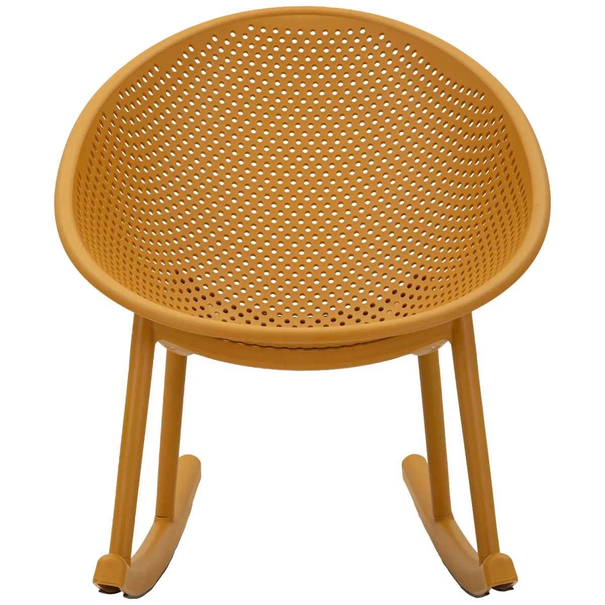 Sedie > Dmora Sedia 2 Sedie a Dondolo, Adatto per Indoor/outdoor, Materiale Struttura in Plastica - Phunt Arancione