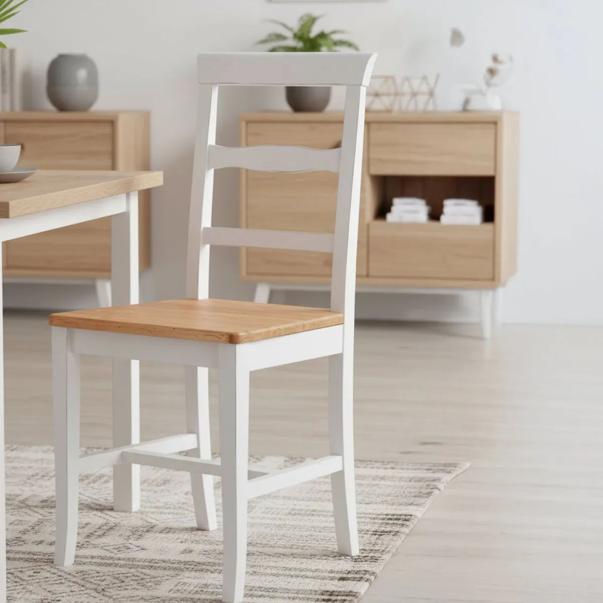 Sedie > Dmora Sedia una Sedia Materiale Struttura in Legno, Colore Seduta Marrone - Attanasio Bianco
