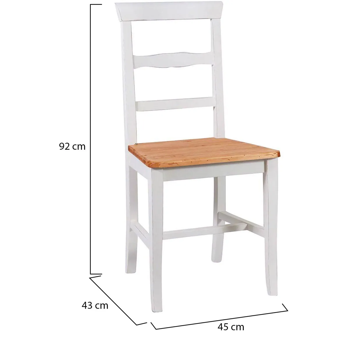 Sedie > Dmora Sedia una Sedia Materiale Struttura in Legno, Colore Seduta Marrone - Attanasio Bianco