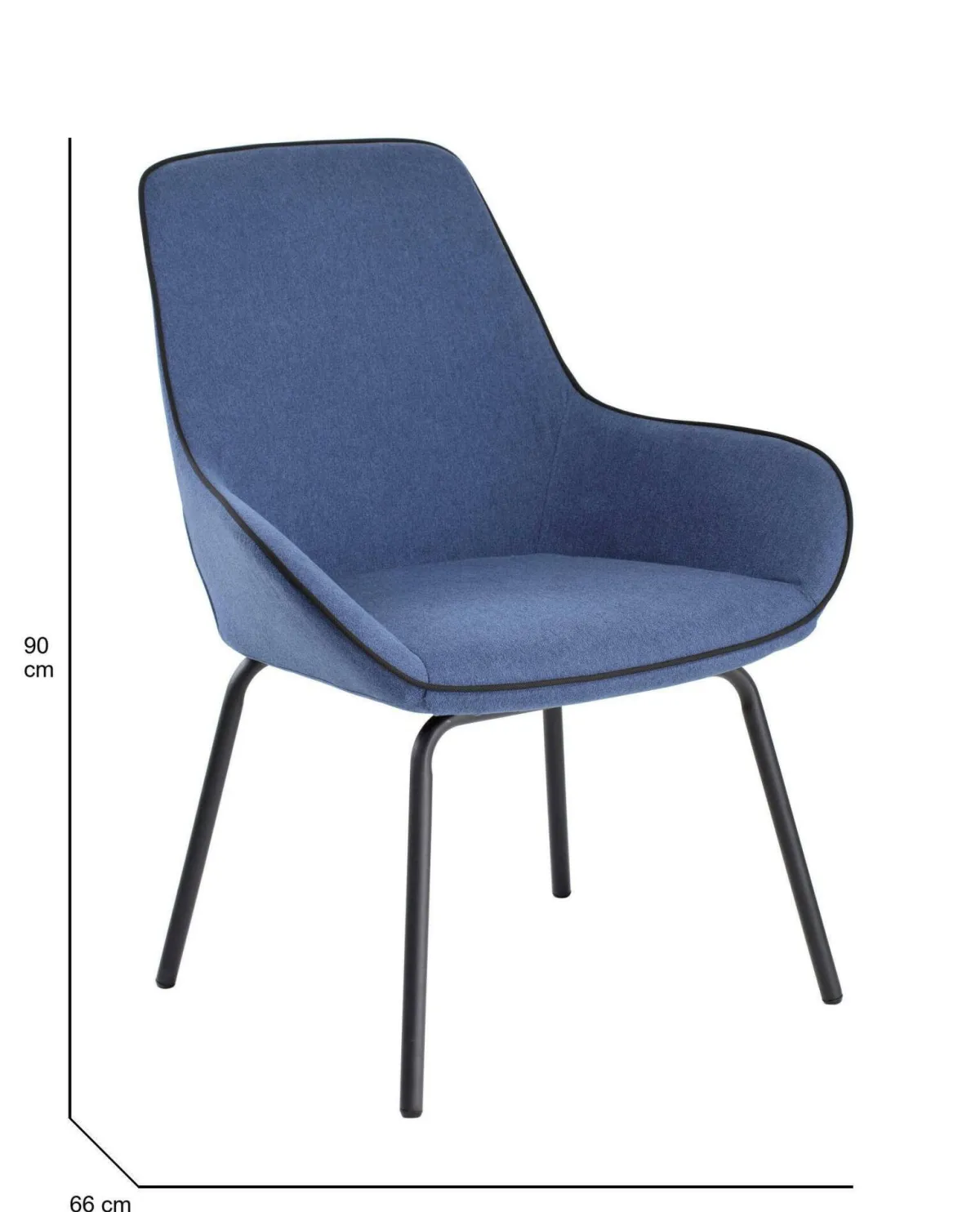 Ufficio|Sedie > Dmora Sedia comfort imbottita in tessuto - Arpaia Blu
