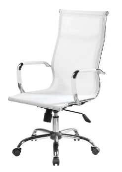 Sedia con ruote Dfrosi, Bianco, 63x54h106/116 cm