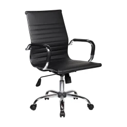 Ufficio|Camera Da Letto > Dmora Sedia con ruote Disrae, Nero, 62x54h92/102 cm Nero Antracite