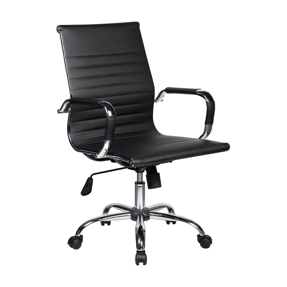 Ufficio|Camera Da Letto > Dmora Sedia con ruote Disrae, Nero, 62x54h92/102 cm Nero Antracite