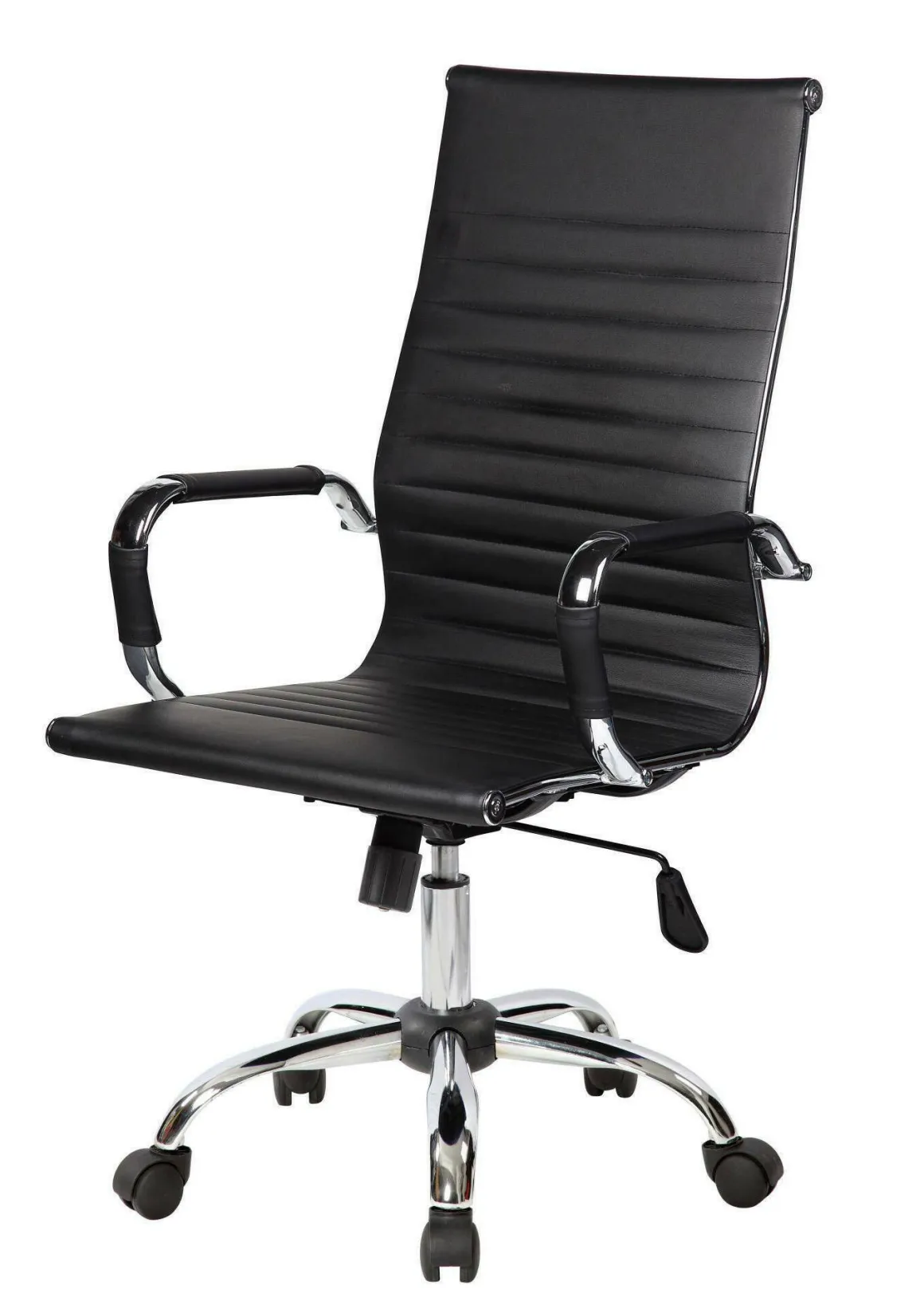 Sedia con ruote Disrae, Nero, 63x54h106/116 cm
