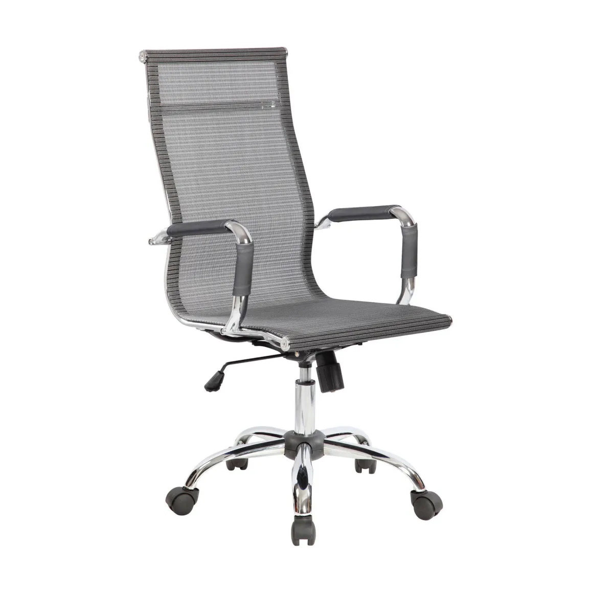 Sedia con ruote Dmannin, Grigio, 63x54h106/116 cm