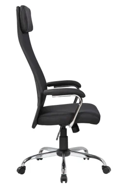 Ufficio|Sedie Con Ruote > Dmora Sedia con ruote schienale alto in tessuto nera - Umeno Nero