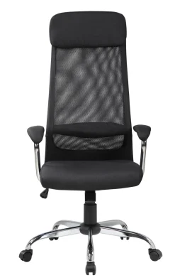 Ufficio|Sedie Con Ruote > Dmora Sedia con ruote schienale alto in tessuto nera - Umeno Nero