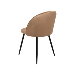 Sedia cucina imbottita in velluto beige - Achito