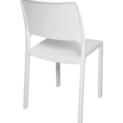 Sedia da Esterno Bianco una Sedia Impilabile, Peso Supportato 120 kg - Cereseto