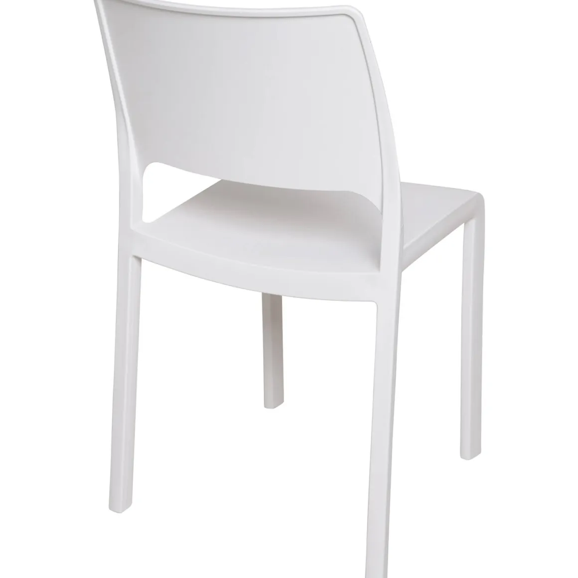 Sedia da Esterno Bianco una Sedia Impilabile, Peso Supportato 120 kg - Cereseto