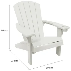 Sedia da esterno Creston, 80x93 h93 cm, Bianco