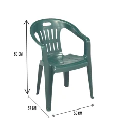 Outdoor > Dmora Sedia da esterno Damorus, 56x55h78 cm, Verde