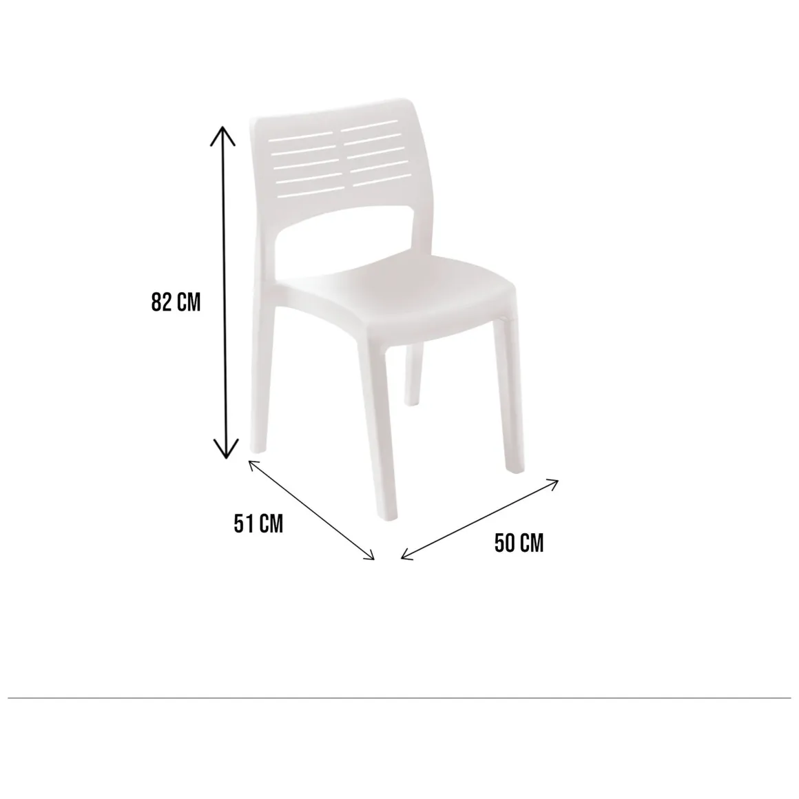 Sedia da esterno design bianco - Genny