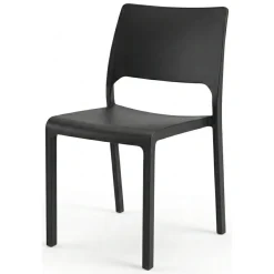 Sedie Da Esterno|Sedie > Dmora Sedia da esterno design impilabile antracite - Cereseto Grigio Antracite
