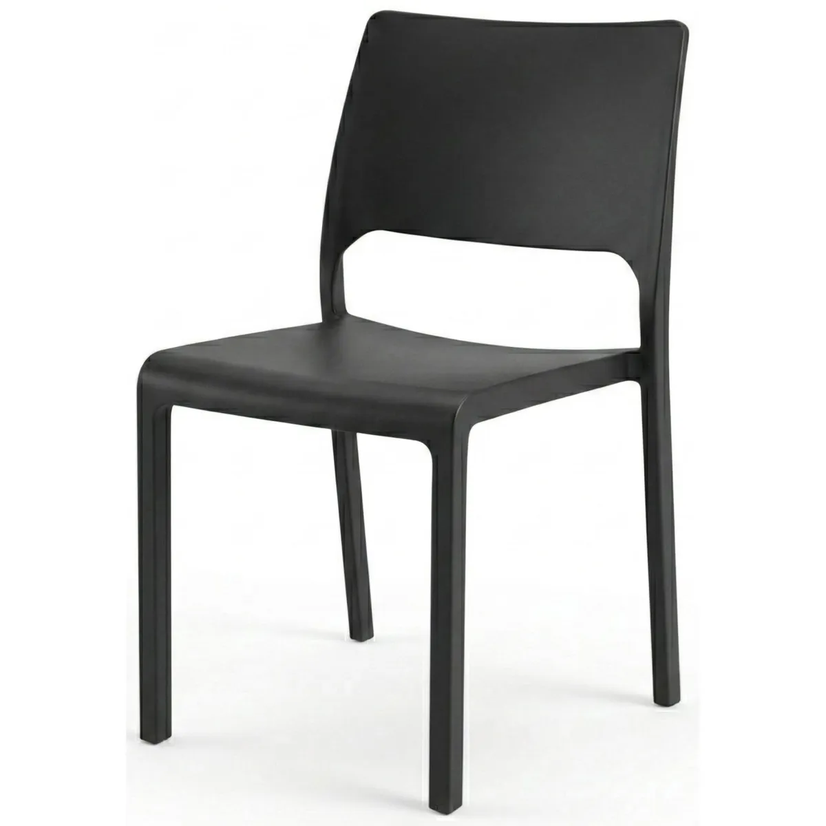 Sedie Da Esterno|Sedie > Dmora Sedia da esterno design impilabile antracite - Cereseto Grigio Antracite