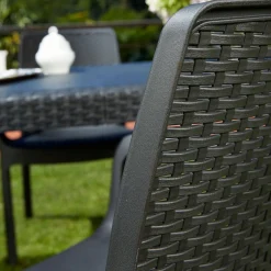 Sedia da esterno elegante impilabile antracite - Asha