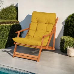 Sedia da Esterno Giallo una Sedia Schienale Reclinabile, Imbottito - Stintino