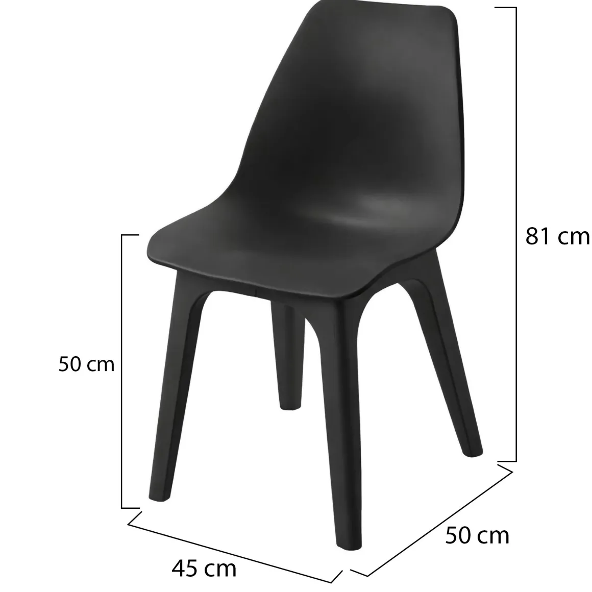 Sedie Da Esterno|Sedie > Dmora Sedia da Esterno 4 Sedie Pieghevole, Peso Supportato 120 kg Made in Italy - Jennie Nero Antracite