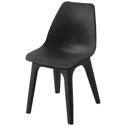 Sedia da Esterno Nero Antracite una Sedia Peso Supportato 120 kg, Sfumatura Colore Seduta Antracite Made in Italy - Montivilla