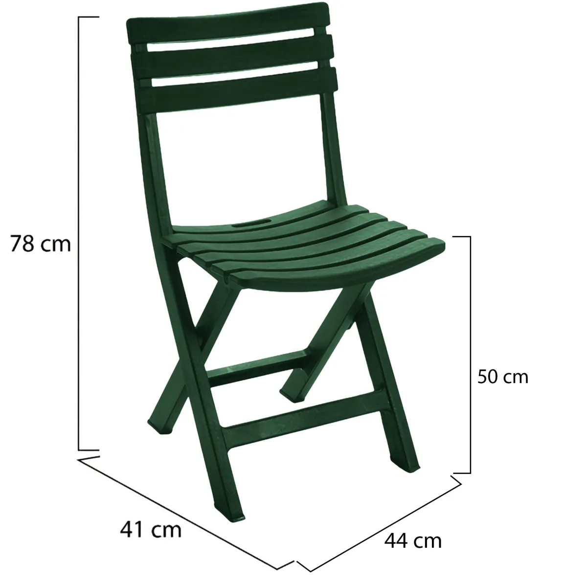Sedie Da Esterno|Sedie > Dmora Sedia da Esterno 4 Sedie Pieghevole, Peso Supportato 120 kg Made in Italy - Jennie Verde