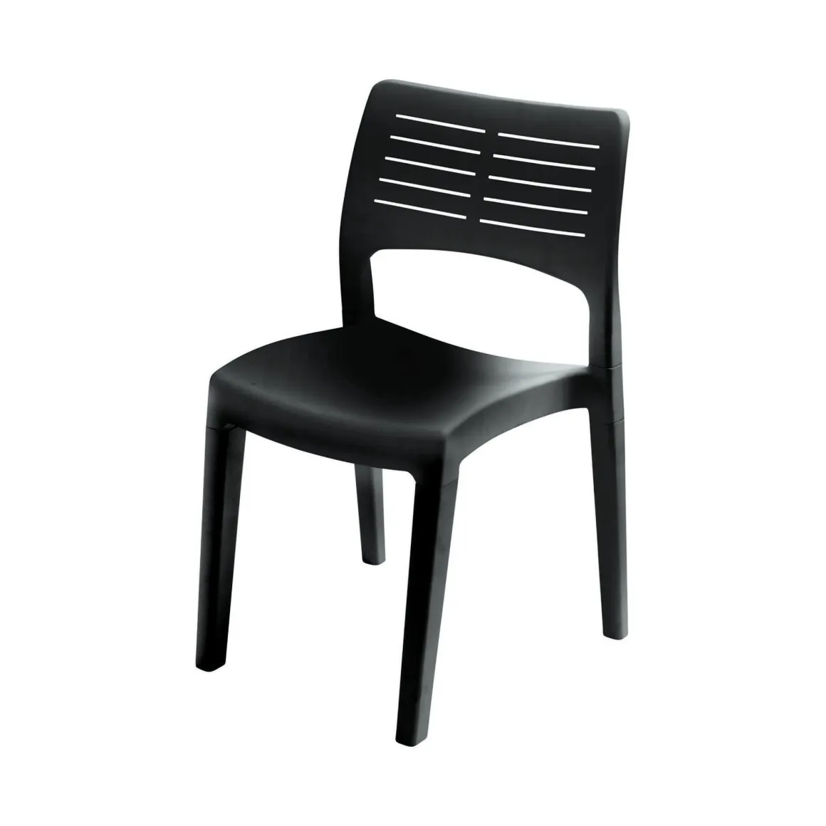 Sedia da giardino design impilabile antracite - Genny