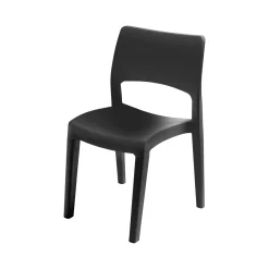 Sedie Da Esterno|Sedie > Dmora Sedia da giardino minimal antracite - Zircone Nero Antracite