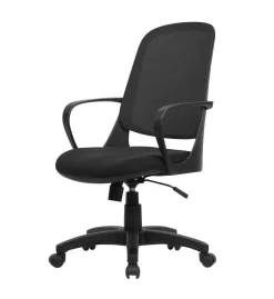 Ufficio|Sedie Con Ruote > Dmora Sedia da scrivania con ruote imbottita in ecopelle grigia - Lia Grigio