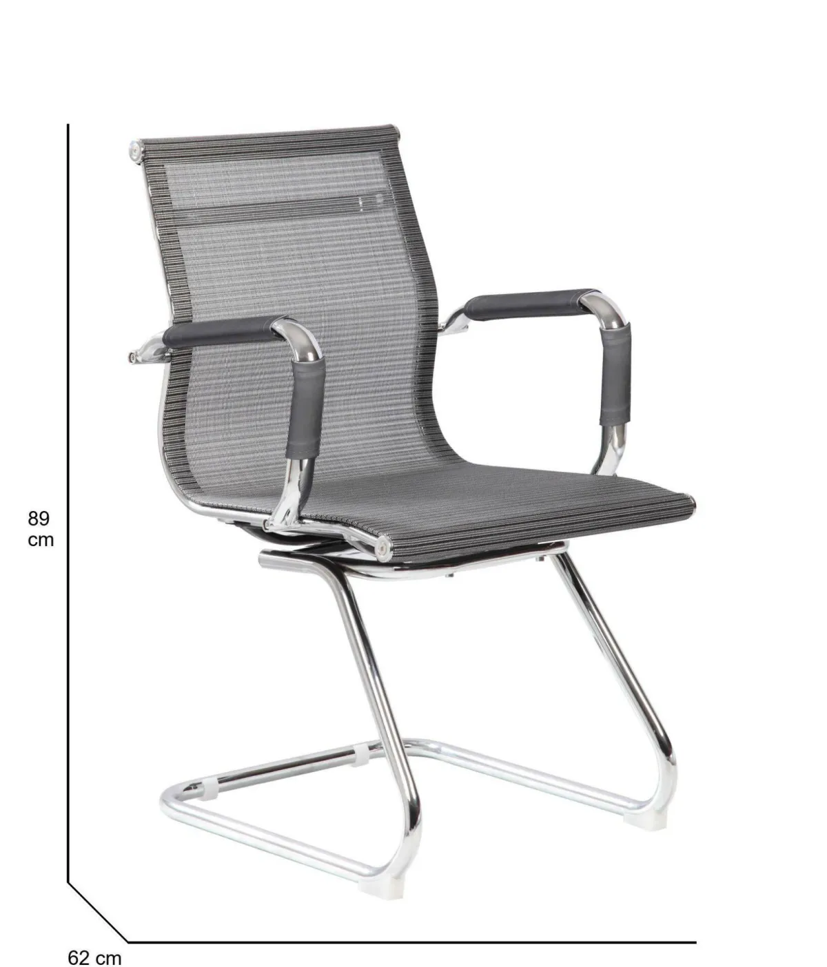 Ufficio|Camera Da Letto > Dmora Sedia Dgoldon, 62x54h89 cm, Grigio