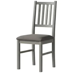Sedia Grigio una Sedia Materiale Struttura in Legno Massello, Colore Seduta Grigio - Fraine