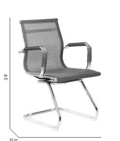Sedie > Dmora Sedia una Sedia Peso Supportato 120 kg, Altezza Seduta 43 cm - Balvano Grigio