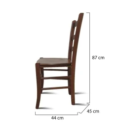 Sedia Marrone Noce 2 Sedie Colore Seduta Marrone, Sfumatura Colore Struttura Noce - Matelica