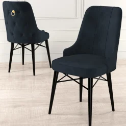 Sedia Nero 6 Sedie Imbottito, Peso Supportato 120 kg - Cressa